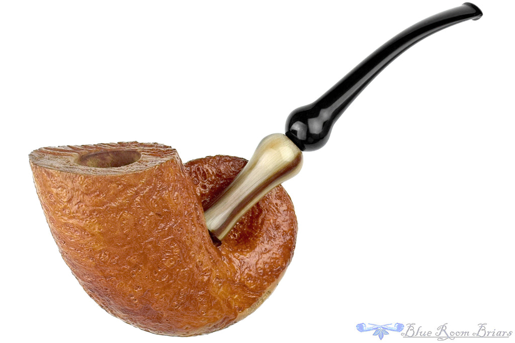 Chris Morgan Pipe Bent Tan Blast Pierced Nautilus with Horn Ferrule