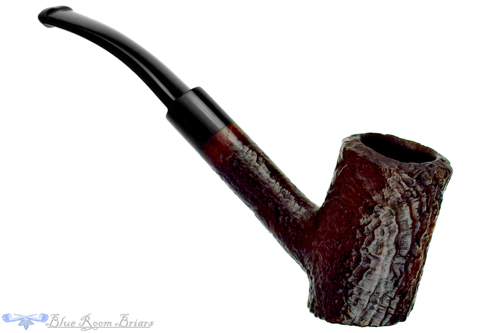 Blue Room Briars is proud to present this Charatan 46 Bent Sandblast Cherrywood Estate Pipe