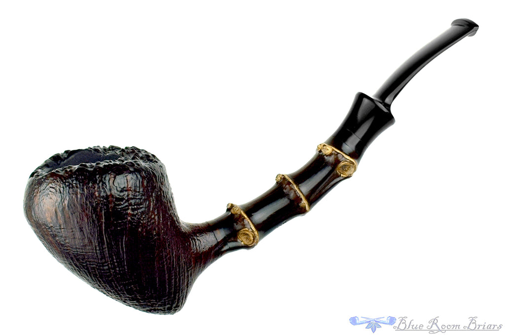 C. Martin Pipe by Chris Mattioda Bent Sandblast Acorn with Dark Bamboo and Plateau