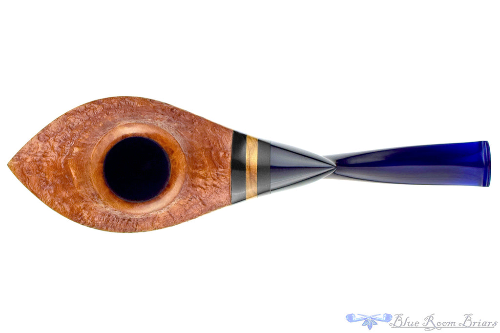 Blue Room Briars is proud to present this Stephen Downie Fantasy Partial Blast Volcano with Ebony, Spalted Burl, and Acrylic Estate Pipe