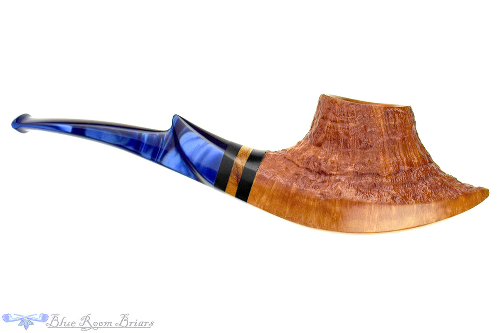 Blue Room Briars is proud to present this Stephen Downie Fantasy Partial Blast Volcano with Ebony, Spalted Burl, and Acrylic Estate Pipe