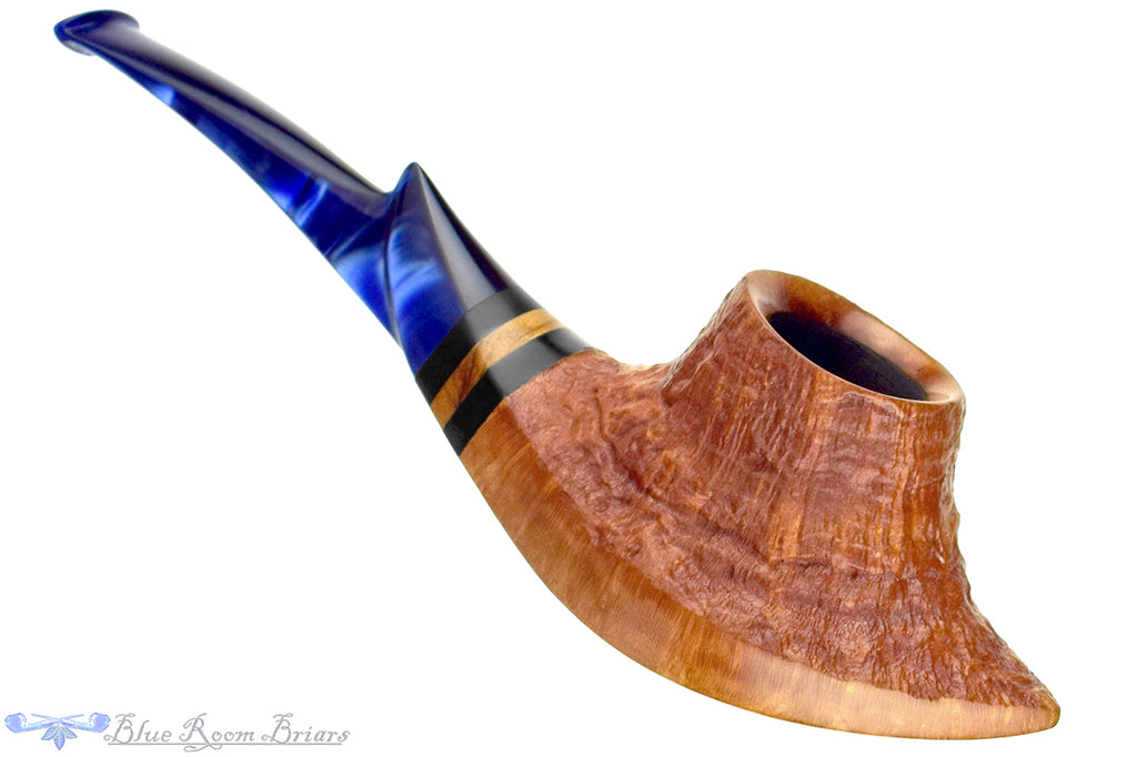 Blue Room Briars is proud to present this Stephen Downie Fantasy Partial Blast Volcano with Ebony, Spalted Burl, and Acrylic Estate Pipe