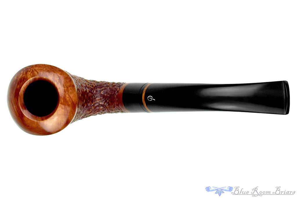 Blue Room Briars is proud to present this Jirsa 106 Bent Contrast Carved Dublin with Briar and Ebonite Ferrule Estate Pipe