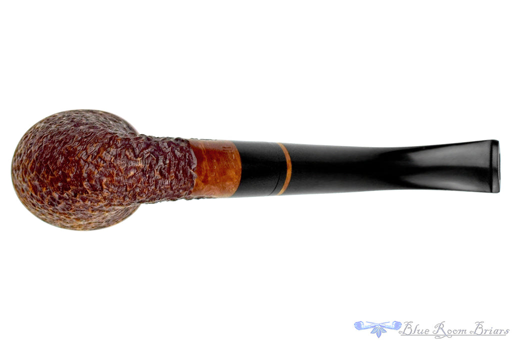 Blue Room Briars is proud to present this Jirsa 106 Bent Contrast Carved Dublin with Briar and Ebonite Ferrule Estate Pipe