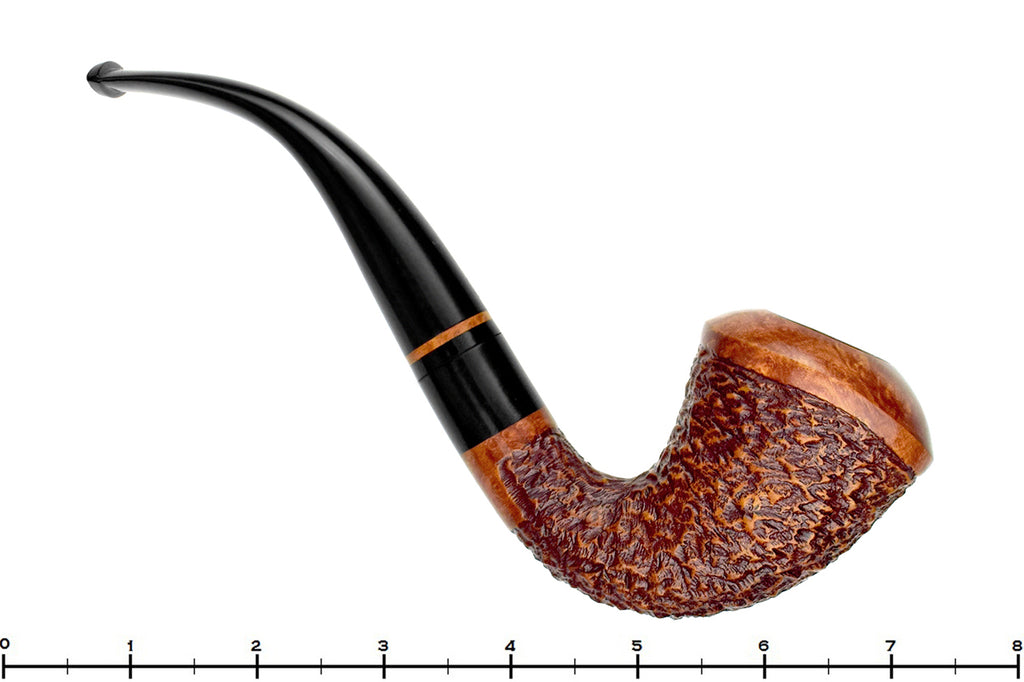 Blue Room Briars is proud to present this Jirsa 106 Bent Contrast Carved Dublin with Briar and Ebonite Ferrule Estate Pipe
