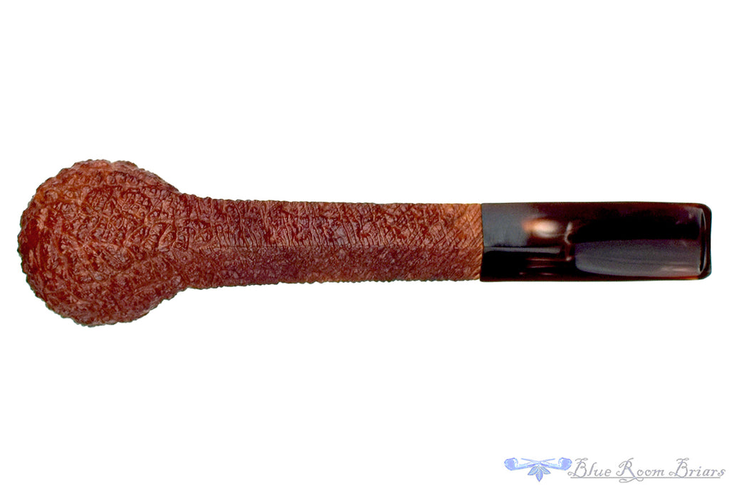 Blue Room Briars is proud to present this The Tinder Box Verona Russet Coral 603 Bent Rusticated Long Diamond Shank Billiard Estate Pipe