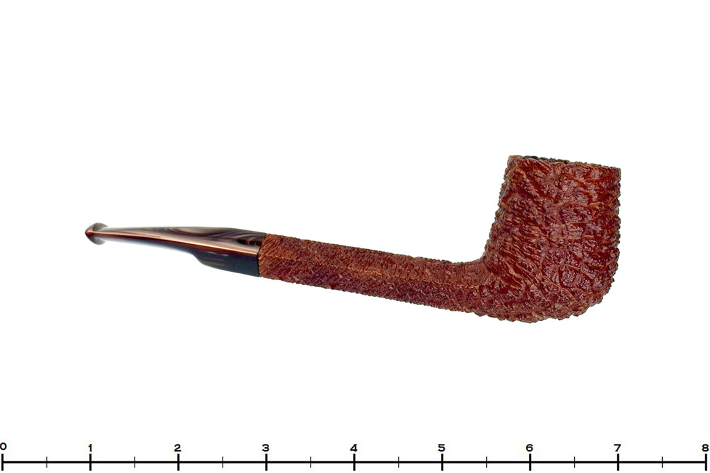 Blue Room Briars is proud to present this The Tinder Box Verona Russet Coral 603 Bent Rusticated Long Diamond Shank Billiard Estate Pipe