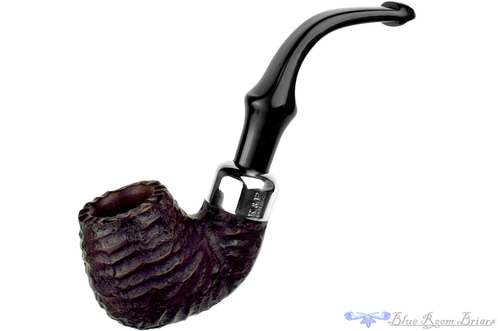 Peterson System Standard 314 Bent Rusticated Billiard with Nickel and P-Lip Estate Pipe