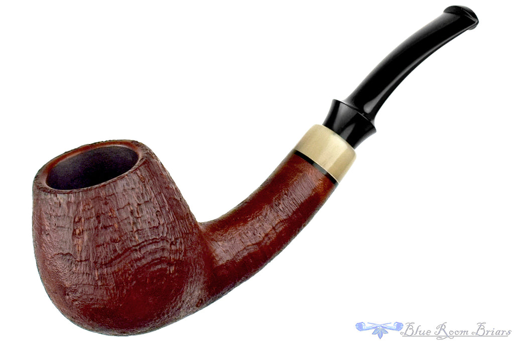 Blue Room Briars is proud to present this Jesek Pipe By Martin Paljesek Bent Sandblast Billiard with Horn
