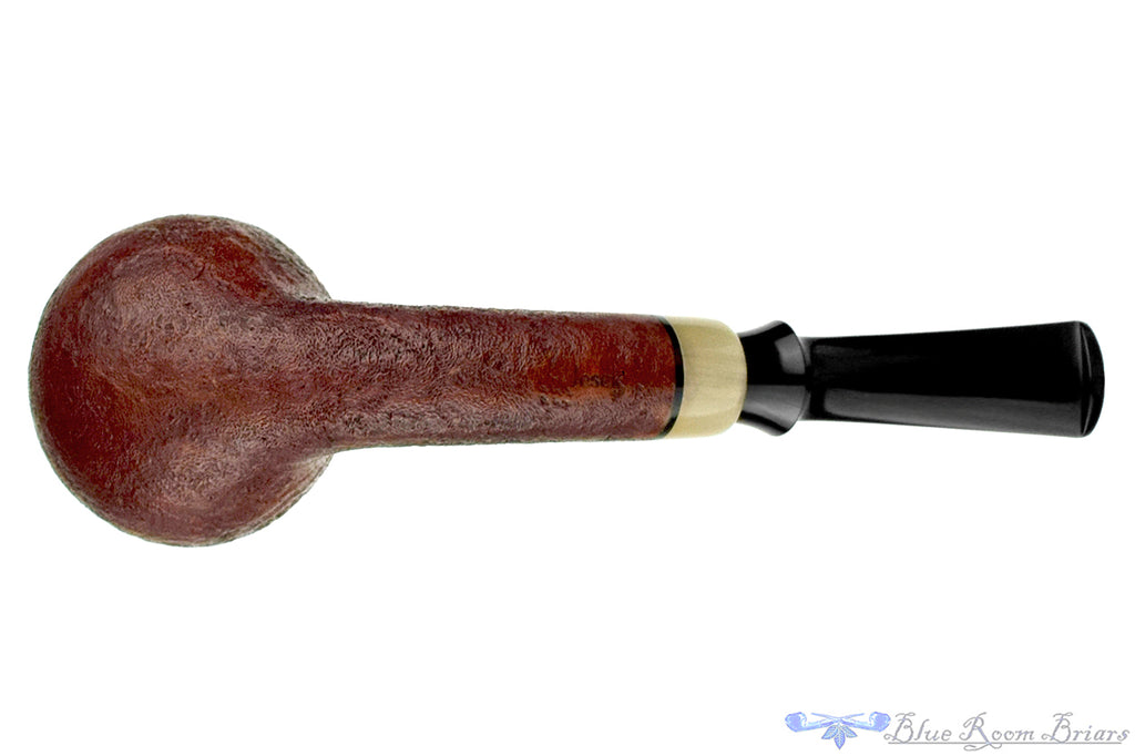 Blue Room Briars is proud to present this Jesek Pipe By Martin Paljesek Bent Sandblast Billiard with Horn