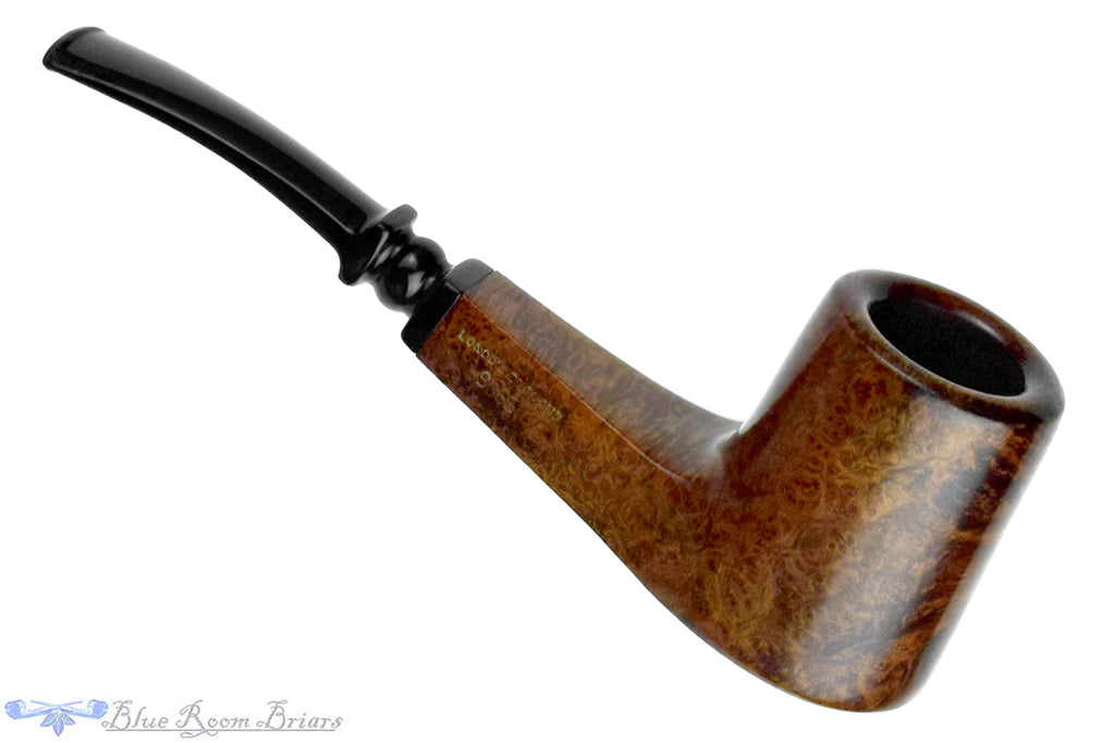 Blue Room Briars is proud to present this Penthouse 9665 (GBD) Bent Poker with Square Tapered Shank Sitter Estate Pipe