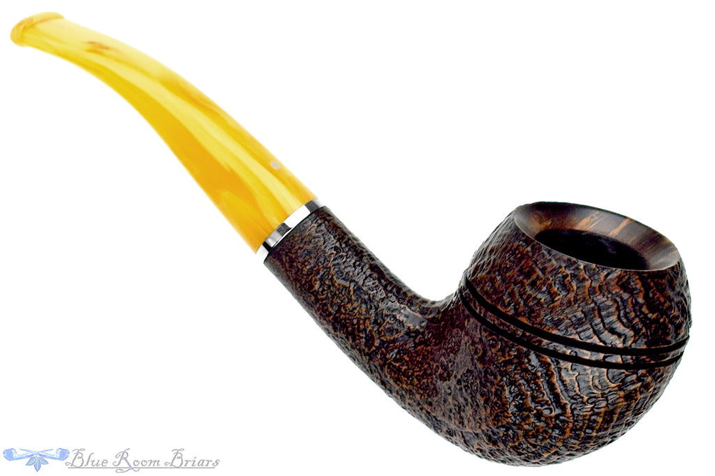 Vauen Lessing 508 Bent Contrast Blast Rhodesian with Nickel UNSMOKED Estate Pipe