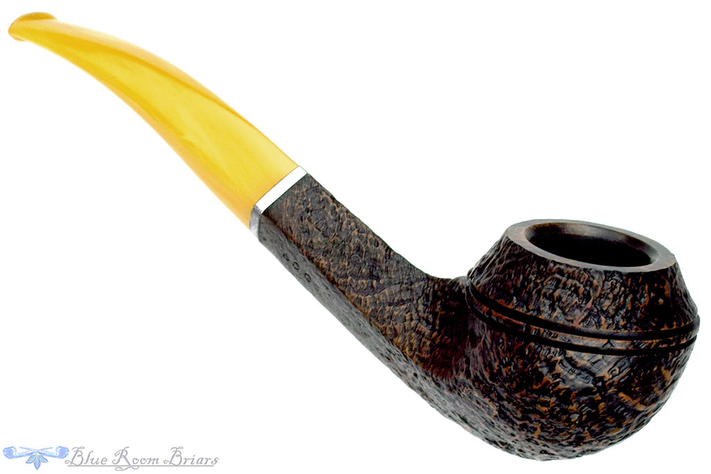 Blue Room Briars is proud to present this Vauen Lessing 507 Bent Contrast Blast Bulldog with Nickel UNSMOKED Estate Pipe