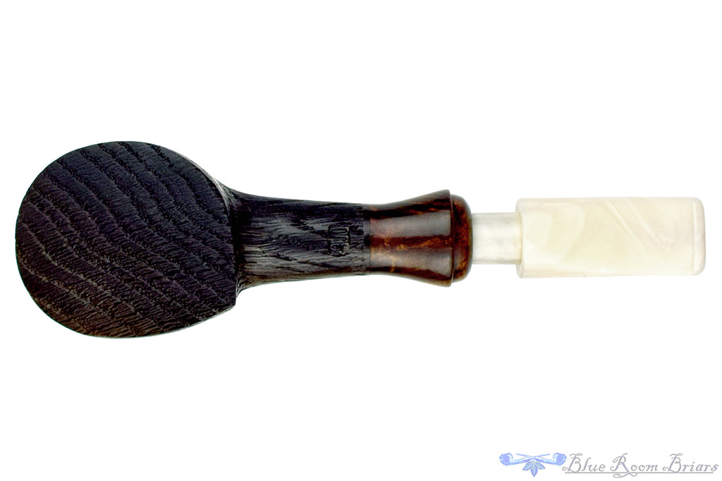 Blue Room Briars is proud to present this Ob Sandblast Morta Volcano Poker Sitter with Briar Ferrule UNSMOKED Estate Pipe