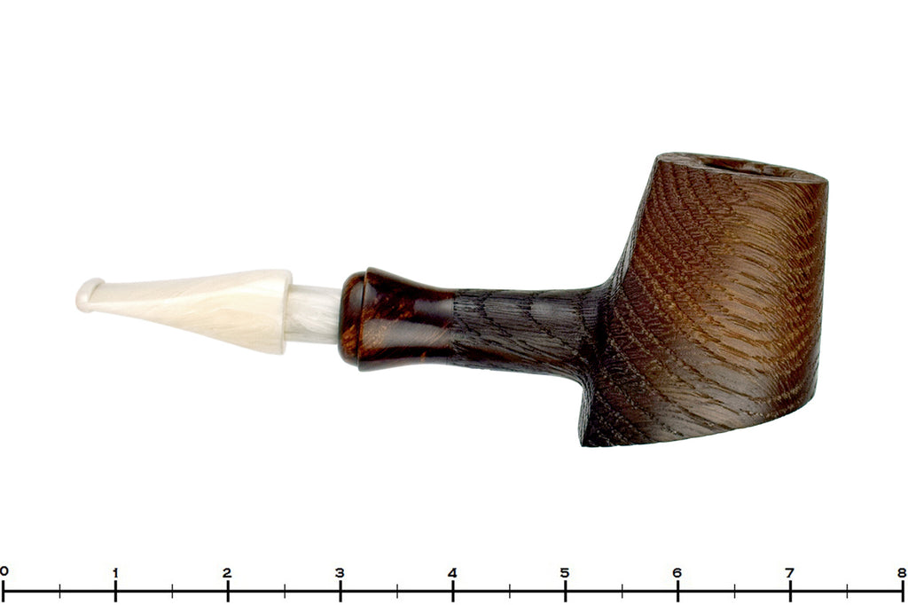 Blue Room Briars is proud to present this Ob Sandblast Morta Volcano Poker Sitter with Briar Ferrule UNSMOKED Estate Pipe