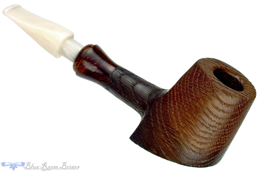 Blue Room Briars is proud to present this Ob Sandblast Morta Volcano Poker Sitter with Briar Ferrule UNSMOKED Estate Pipe