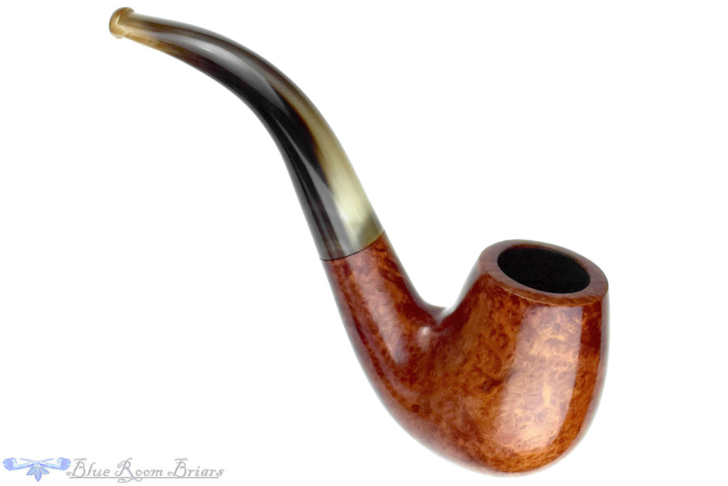 Blue Room Briars is proud to present this Genod Bent Billiard with Horn Stem Estate Pipe