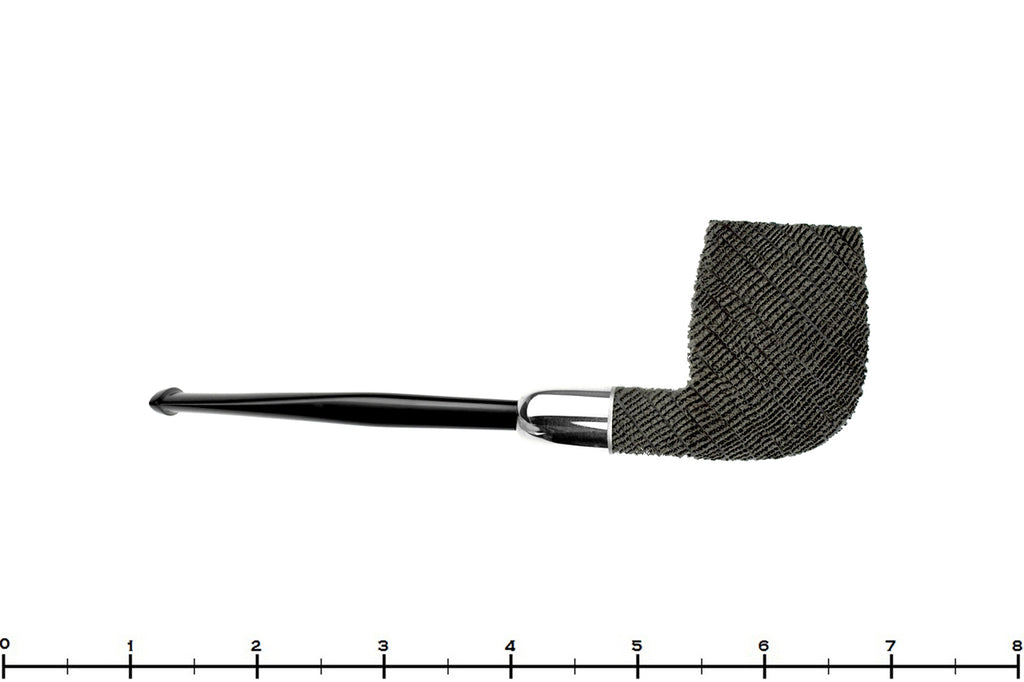 Blue Room Briars is proud to present this Yorgos Mitakidis Pipe 0925 Sandblast Morta Billiard with Silver and Military Mount