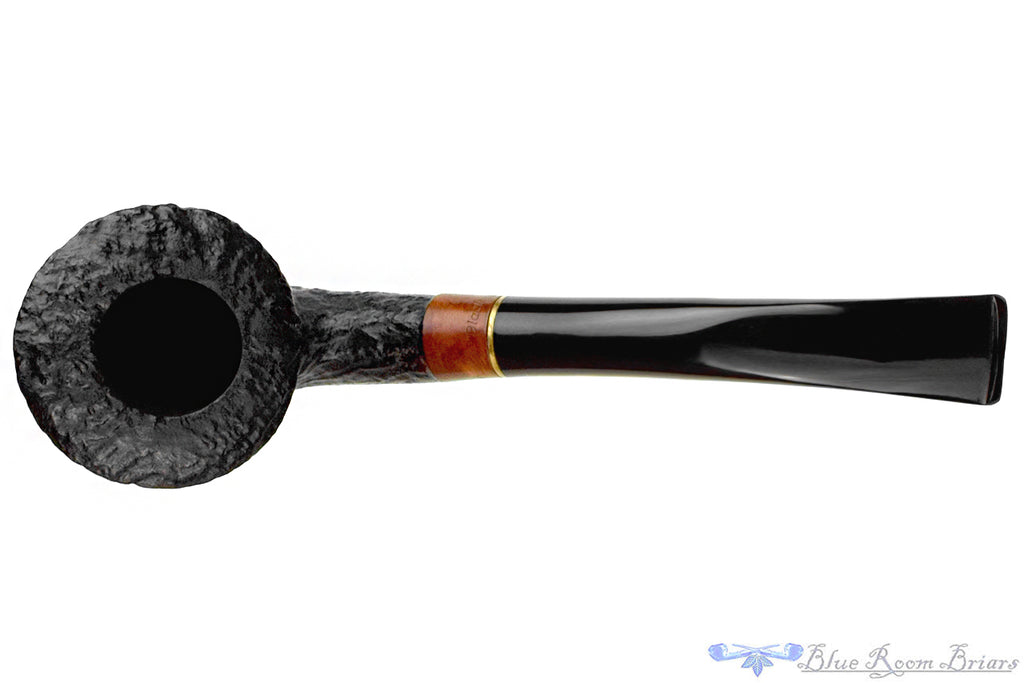 Blue Room Briars is proud to present this W. Ø. Larsen Double Black 83 Bent Sandblast Yachtsman with Brass Estate Pipe