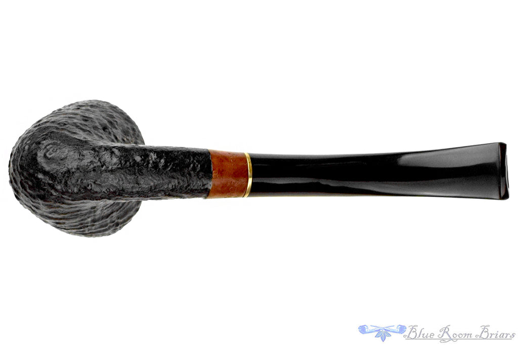 Blue Room Briars is proud to present this W. Ø. Larsen Double Black 83 Bent Sandblast Yachtsman with Brass Estate Pipe
