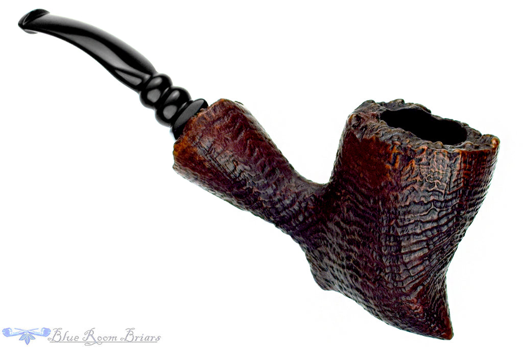 Blue Room Briars is proud to present this Bari Matador Bent Sandblast Freehand with Plataeux Estate Pipe