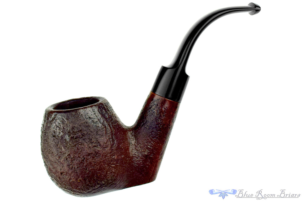 GBD Collector Prehistoric 9534 Bent Sandblast Apple Sitter Estate Pipe with BRB Replacement Stem