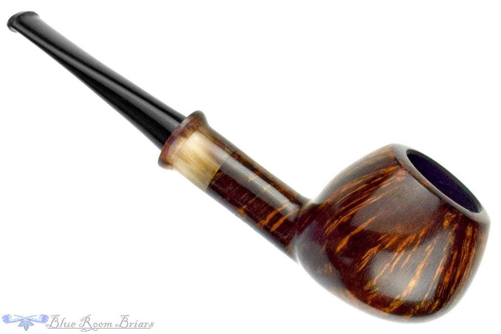 Blue Room Briars is proud to present this Erik Nielsen Pipe Grade B Contrast Tomato with Buffalo Horn
