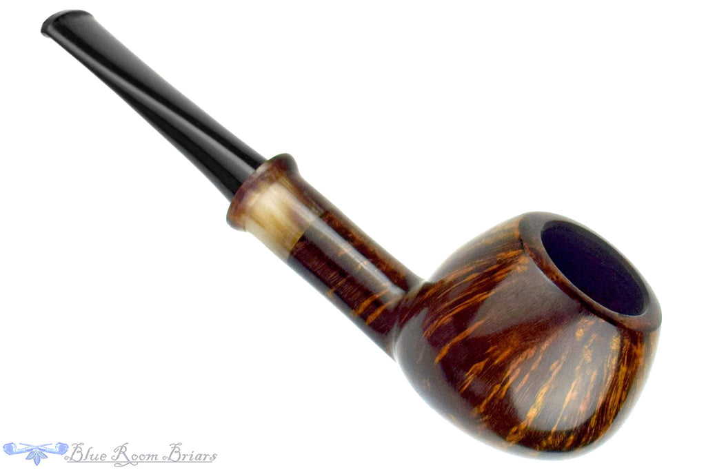 Blue Room Briars is proud to present this Erik Nielsen Pipe Grade B Contrast Tomato with Buffalo Horn