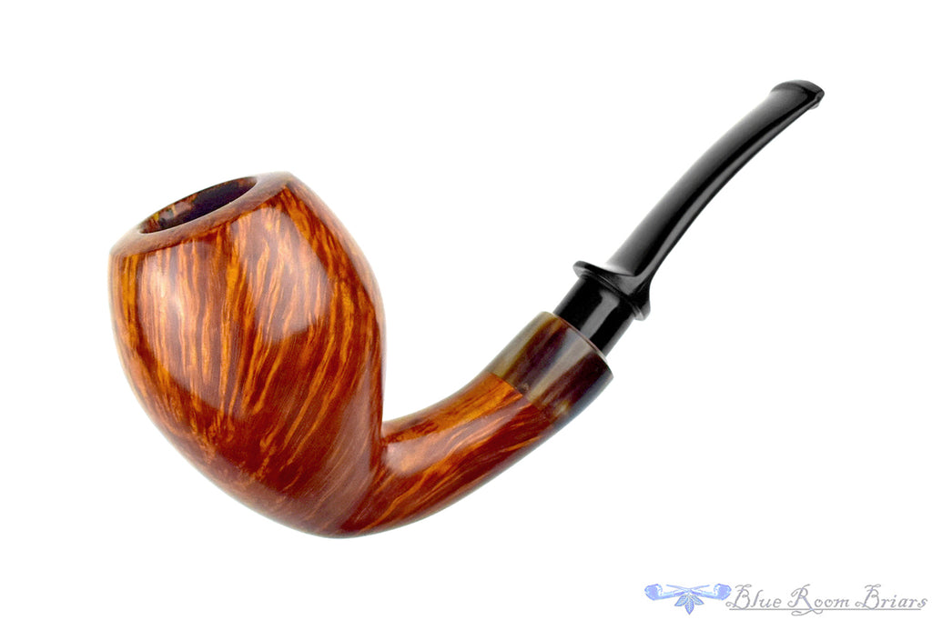 Erik Nielsen Pipe Grade A Contrast Bent Bulb with Buffalo Horn