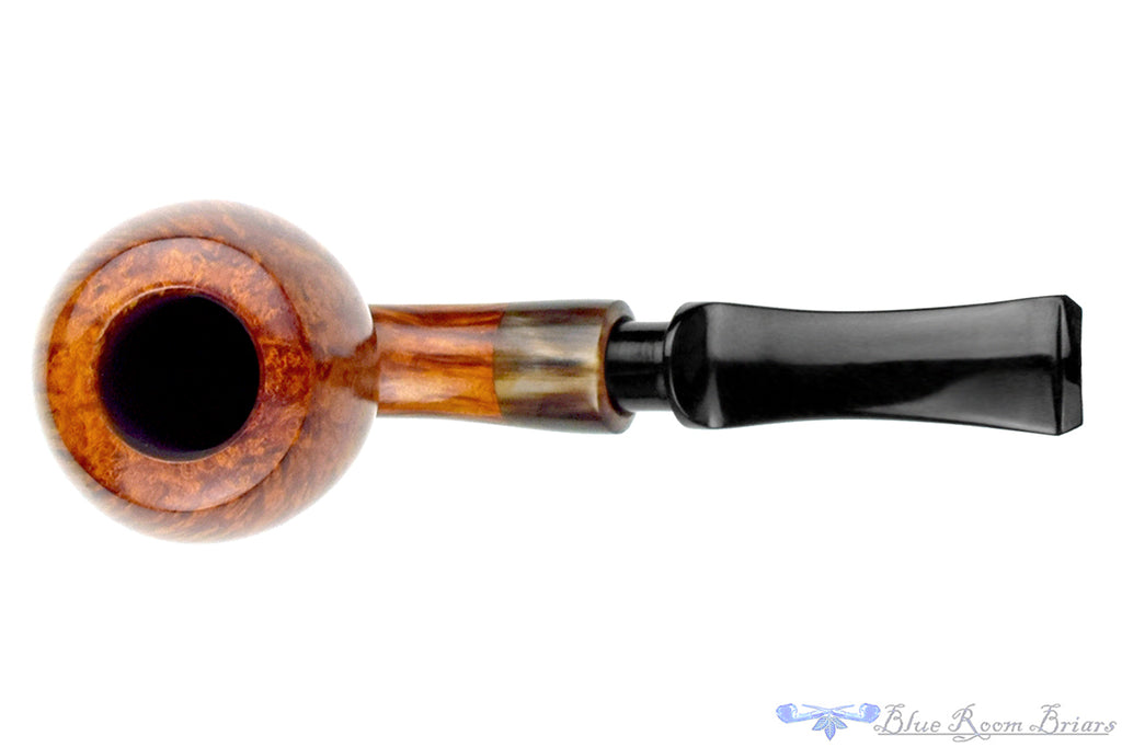 Blue Room Briars is proud to present this Erik Nielsen Pipe Grade A Contrast Bent Bulb with Buffalo Horn