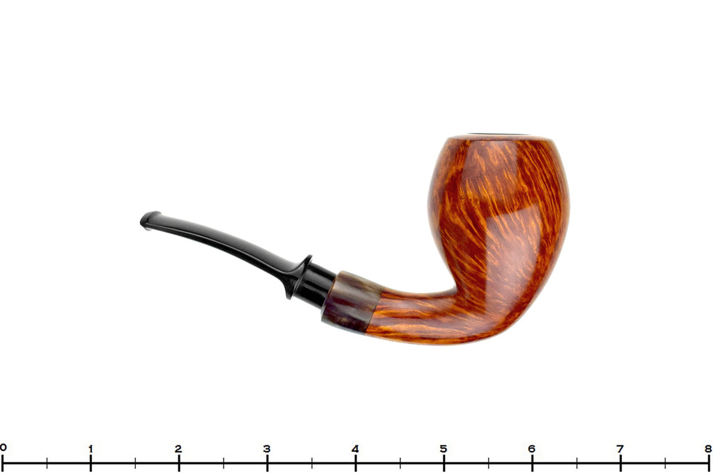 Blue Room Briars is proud to present this Erik Nielsen Pipe Grade A Contrast Bent Bulb with Buffalo Horn