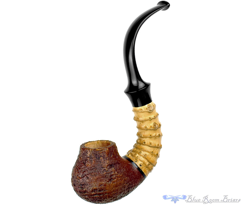 Doug Finlay Pipe 2444 Over Bent Sandblast Chimenea with Bamboo
