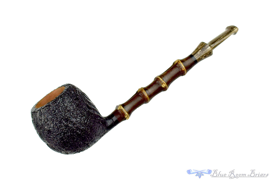 Doug Finlay Pipe 2459 Black Blast Apple with Dark Bamboo and Brindle