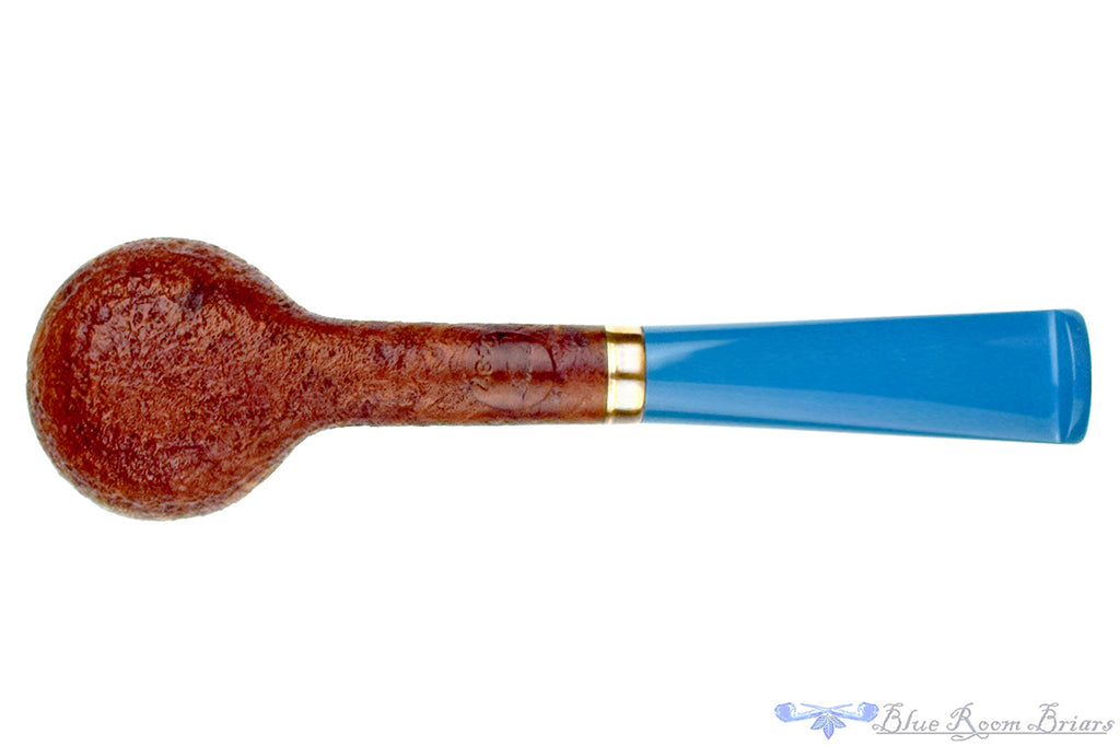Blue Room Briars is proud to present this Doug Finlay Pipe 2437 Sandblast Pot with Brass