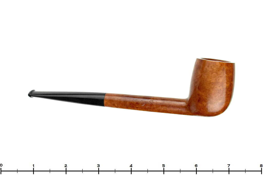 Blue Room Briar is proud to present this Sunrise Amber Grain Liverpool Sitter Estate Pipe with Replacement Stem
