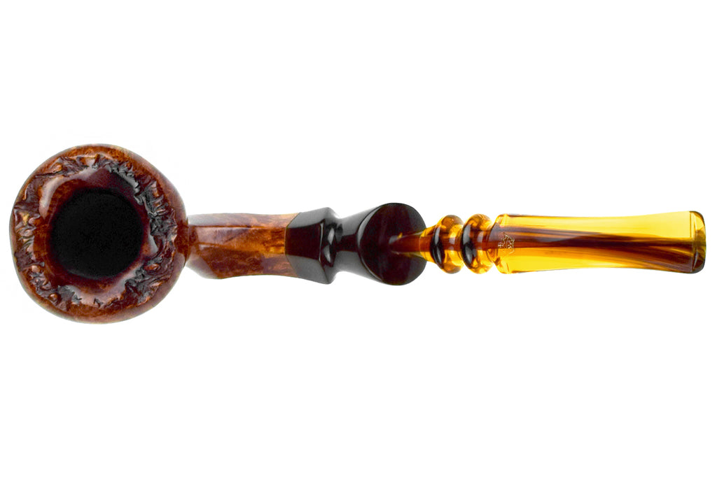 Ben Wade Unicorn Fawn Large Bent Freehand with Acrylic Ferrule and Plateau Estate Pipe