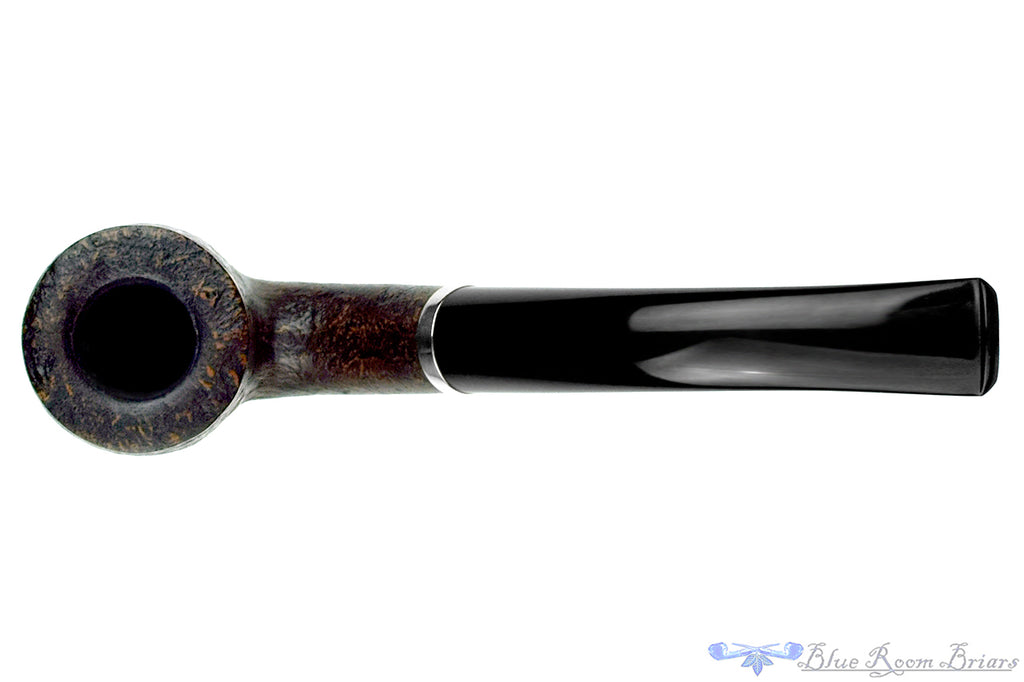 Blue Room Briars is proud to present this H Pipes by Aidan Hesslewood Bent Sandblast Billiard with Silver