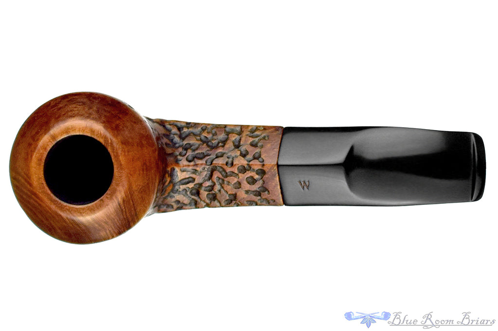 Blue Room Briars is proud to present this Williams Nautical Bent Partial Rusticated Bulldog Estate Pipe