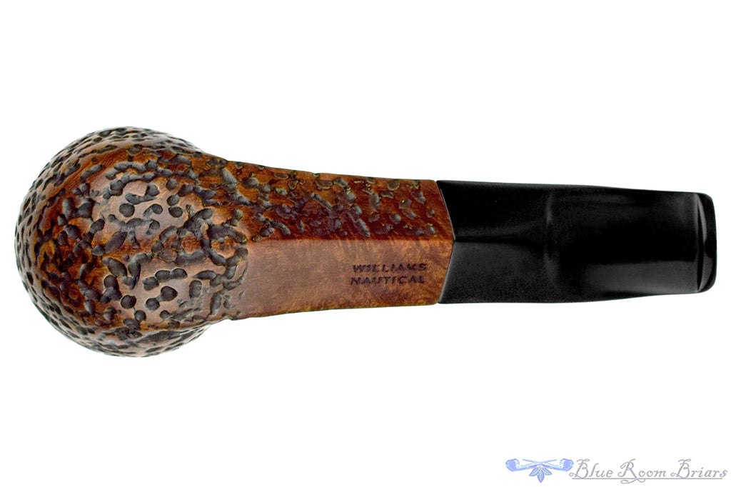 Blue Room Briars is proud to present this Williams Nautical Bent Partial Rusticated Bulldog Estate Pipe