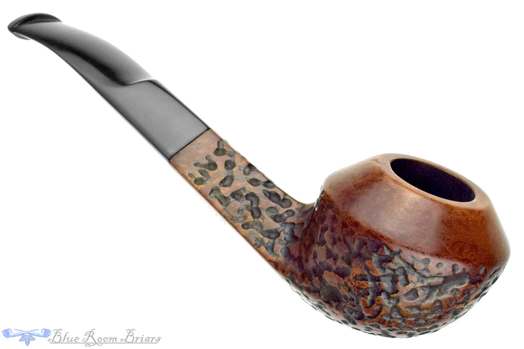 Blue Room Briars is proud to present this Williams Nautical Bent Partial Rusticated Bulldog Estate Pipe