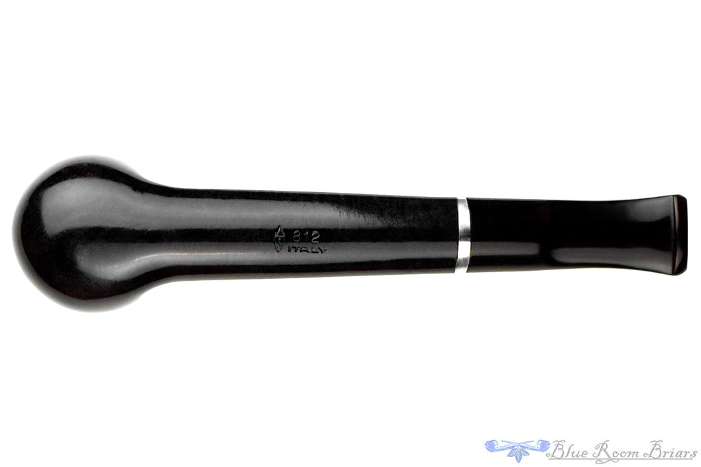 Blue Room Briars is proud to present this Savinelli Loirée 812 Bent Lumberman (6mm Filter) with Nickel Estate Pipe