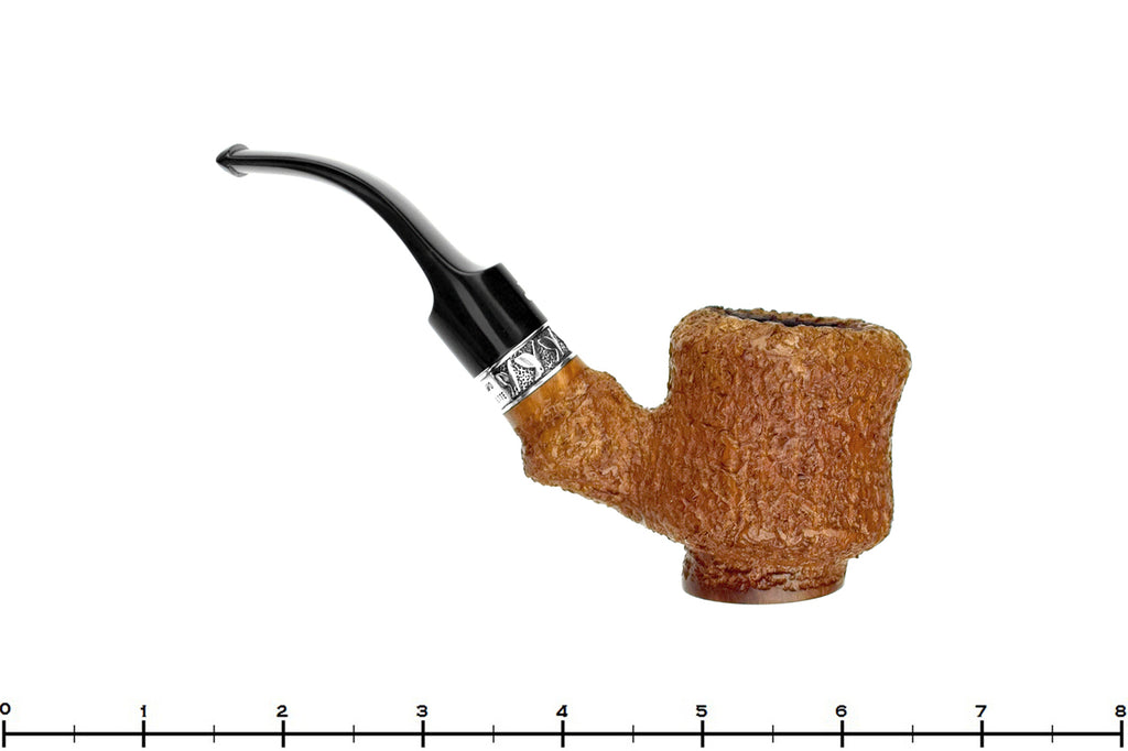 Blue Room Briars is proud to present this Ser Jacopo Spongia Bent Carved Picta Magritte with Silver Estate Pipe