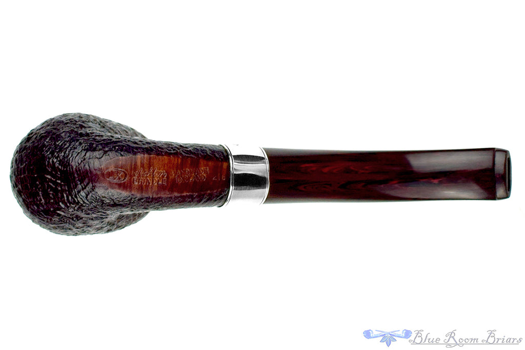 Blue Room Briars is proud to present this Ashton Brindle LX (2016 Make) Bent Sandblast Billiard with Silver and Brindle Estate Pipe
