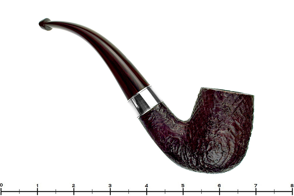 Blue Room Briars is proud to present this Ashton Brindle LX (2016 Make) Bent Sandblast Billiard with Silver and Brindle Estate Pipe
