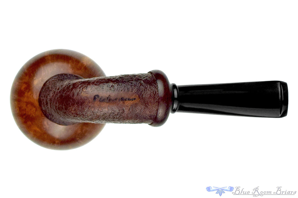 Blue Room Briars is proud to present this Jan Pietenpauw Pipe Bent Partial Blast Raised Tomato with Cocobolo and Plateau
