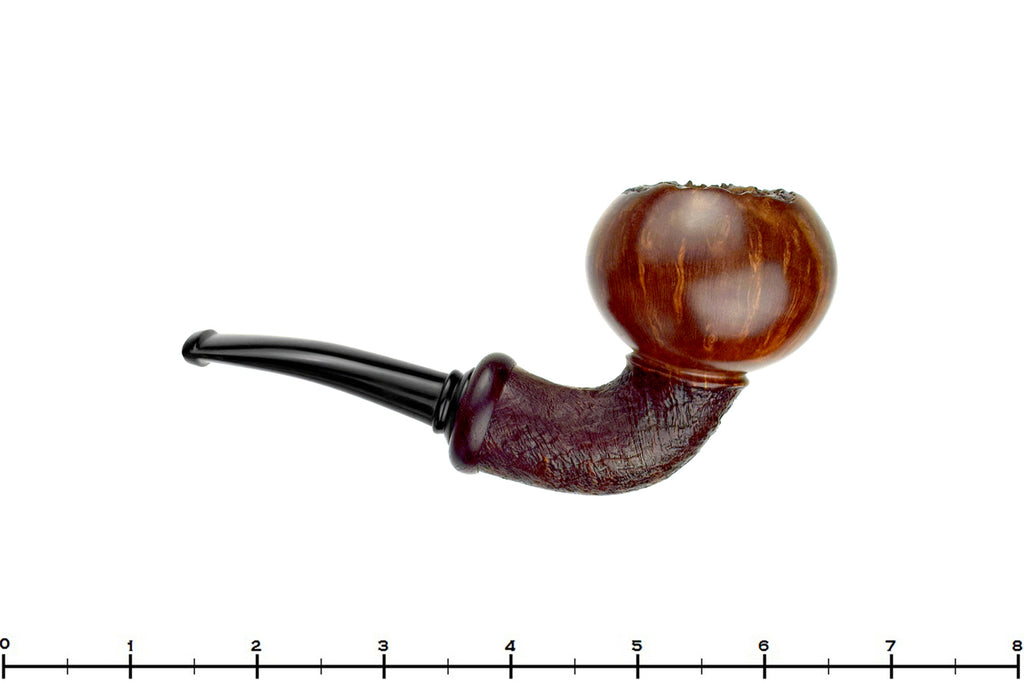 Blue Room Briars is proud to present this Jan Pietenpauw Pipe Bent Partial Blast Raised Tomato with Cocobolo and Plateau
