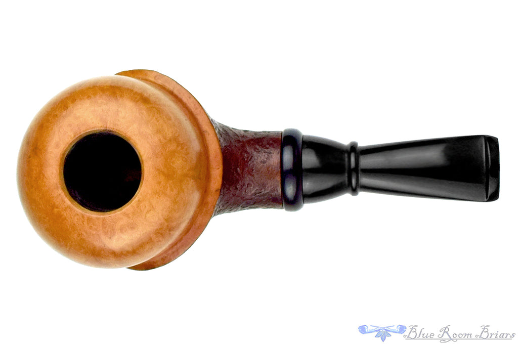 Blue Room Briars is proud to present this Jan Pietenpauw Pipe Partial Blast Tomato with Ebonite