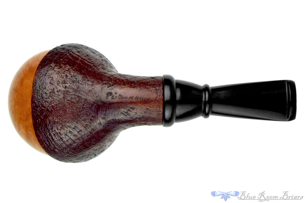 Blue Room Briars is proud to present this Jan Pietenpauw Pipe Partial Blast Tomato with Ebonite