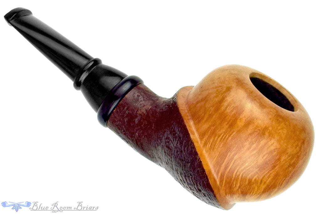 Blue Room Briars is proud to present this Jan Pietenpauw Pipe Partial Blast Tomato with Ebonite