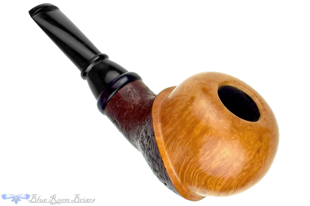 Blue Room Briars is proud to present this Jan Pietenpauw Pipe Partial Blast Tomato with Ebonite